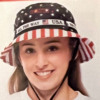 STARS & STRIPES BUCKET HAT â€œUSA ALL THE WAYâ€ GRAPHIC GYMNASTICS EMBROIDERED Sz M
