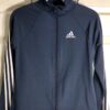 ADIDAS GK ELITE FITTED LONG SLEEVE NAVY JACKET SIZE CHILD L