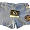 GK DRAWSTRING SHORTS GIRLS SMALL BLUE COTTON "FUNKY MONKEY" GRAPHIC CASUAL SZ S