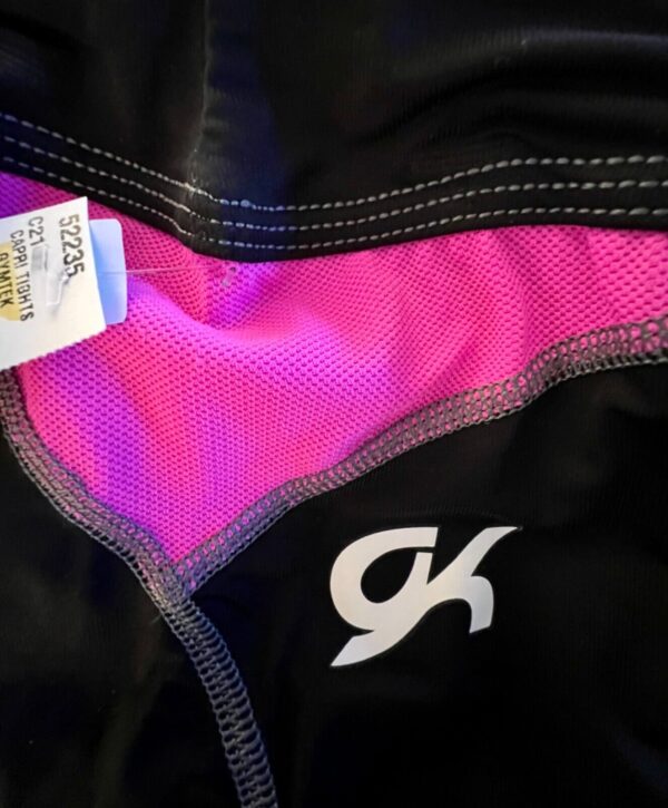 GK GYMTEK CAPRIS LADIES LARGE BLACK BERRY TRAINING GYMNASTICS DANCE Sz L NWT! - Image 4