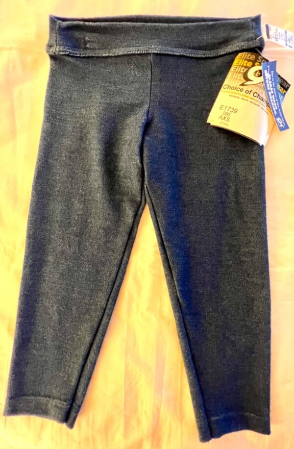 GK CLASSIC CAPRI LADIES X-SMALL BLUE DENIM STRETCH TIGHTS GYMNASTICS Sz AXS NWT! - Image 6