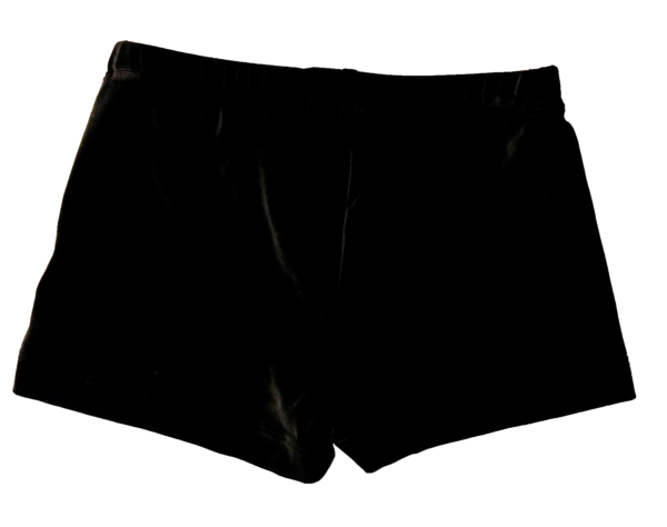 GK WORKOUT SHORTS ADULT SMALL MICRO MINI BLACK VELVET CHEER DANCE GYMNASTIC SZ S - Image 5