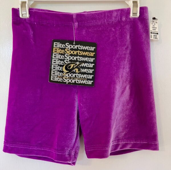 GK ELITE VINCA VELVET ADULT X-SMALL GYMNASTICS DANCE WORKOUT SHORTS Sz AXS NWT!