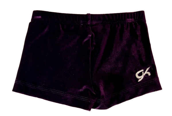 GK WORKOUT SHORTS ADULT X-SMALL MICRO MINI EGGPLANT VELVET CHEER DANCE GYMNAS XS - Image 5