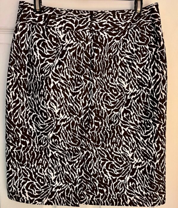 ANN TAYLOR LOFT LADIES SIZE 6 BROWN ZEBRA STRIPE PRINT PENCIL SKIRT Sz 6 EUC! - Image 8