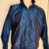 GK WARM UP JACKET UNISEX ADULT SMALL BLUE IRIDESCENT NYLON GYMNASTICS CHEER Sz S