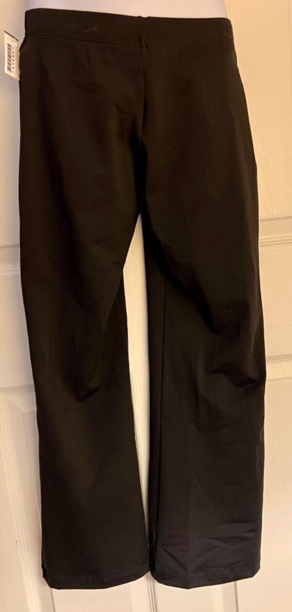 GK BLACK WARM-UP PANTS CHILD LARGE DRY TECH LOW RISE FITTED GYNMNASTS CHEER Sz L - Image 4