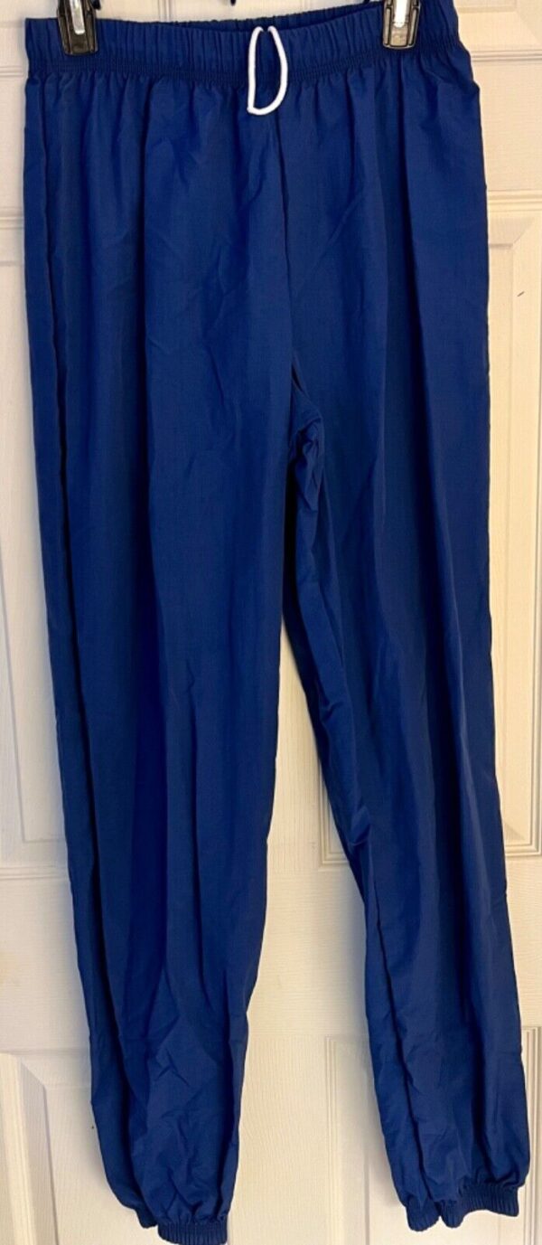 GK WARM UP PANTS UNISEX ADULT LARGE NAVY SUPPLEX GYMNASTS CHEER ACTIVEWEAR Sz L