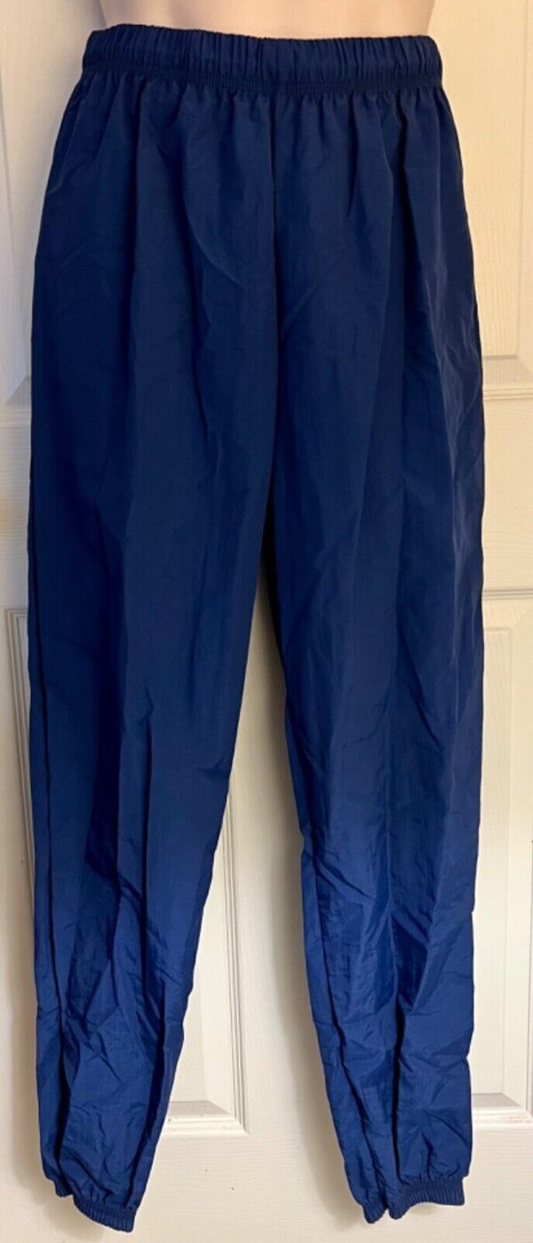 GK WARM UP PANTS UNISEX ADULT LARGE NAVY SUPPLEX GYMNASTS CHEER ACTIVEWEAR Sz L - Image 3