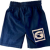 MG SPORT GK BOYS SMALL BLACK COTTON/POLY 'GYMNASTS' LOGO ATHLETIC SHORTS SZ S