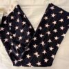 GK STAR PRINT ADULT LARGE NAVY â€œGYMNASTSICSâ€ WAIST COTTON LOUNGE BEACH PANTS L - Image 5