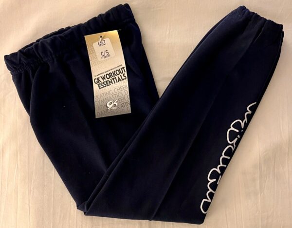 GK â€œDANCEâ€ GRAPHIC CHILD SMALL NAVY COTTON/POLY ATHLETIC LOUNGE SWEATPANTS Sz CS - Image 5