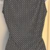 NEW YORK & COMPANY BLACK WHITE WOMENS SMALL SLVLS DRAPE NECK DRESS TOP Sz S EUC! - Image 5