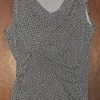 NEW YORK & COMPANY BLACK WHITE WOMENS SMALL SLVLS DRAPE NECK DRESS TOP Sz S EUC! - Image 8
