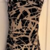 DANA BUCHMAN BLACK BEIGE SHEER LAYERS WOMENS MEDIUM SLVLS DRESSY TOP Sz M EUC!