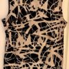 DANA BUCHMAN BLACK BEIGE SHEER LAYERS WOMENS MEDIUM SLVLS DRESSY TOP Sz M EUC! - Image 3