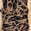 DANA BUCHMAN BLACK BEIGE SHEER LAYERS WOMENS MEDIUM SLVLS DRESSY TOP Sz M EUC! - Image 6