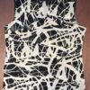 DANA BUCHMAN BLACK BEIGE SHEER LAYERS WOMENS MEDIUM SLVLS DRESSY TOP Sz M EUC! - Image 9