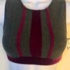 GK JAZZ DANCE CHEER ADULT SMALL GRAY COTTON PLUM VELVET TANK CROP TOP Sz AS NWT!