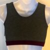 GK JAZZ DANCE CHEER ADULT SMALL GRAY COTTON PLUM VELVET TANK CROP TOP Sz AS NWT! - Image 5