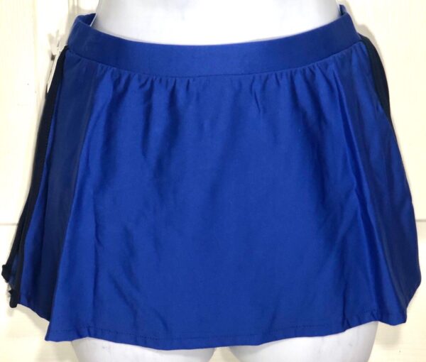 GK ICE SKATE ADULT SMALL ROYAL MICROFIBER PULL-ON SKIRT BLACK TRIM Sz AS NWT!