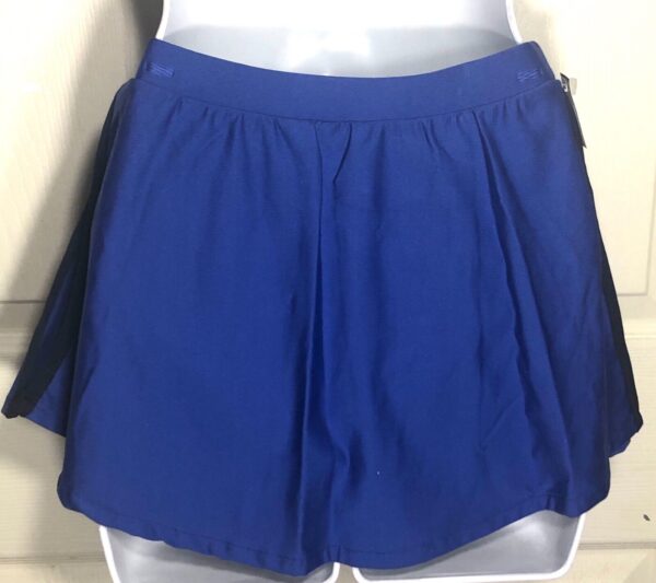 GK ICE SKATE ADULT SMALL ROYAL MICROFIBER PULL-ON SKIRT BLACK TRIM Sz AS NWT! - Image 4