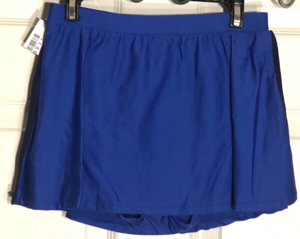 GK ICE SKATE ADULT SMALL ROYAL MICROFIBER PULL-ON SKIRT BLACK TRIM Sz AS NWT! - Image 6