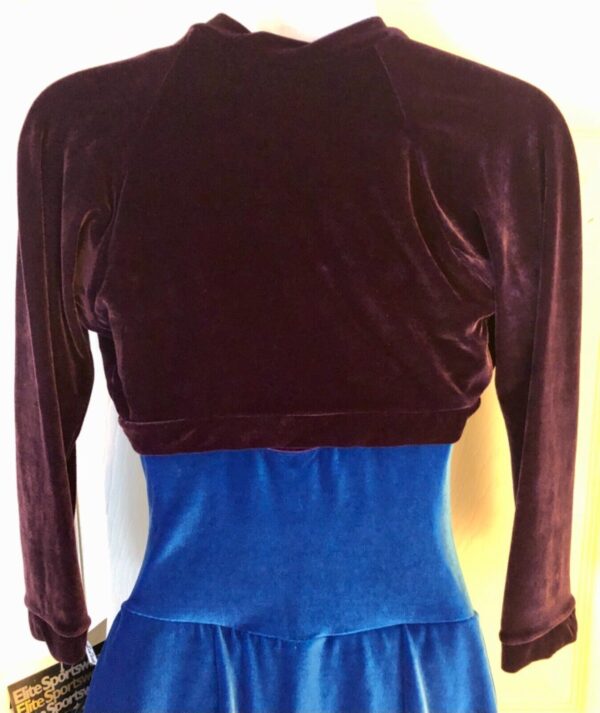 GK ICE SKATE DANCE LADIES SMALL EGGPLANT VELVET LGSLV SHRUG JACKET SZ S NWT! - Image 4