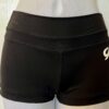 GK GYMTEK ADULT SMALL BLACK MICRO MINI GYMNASTS DANCE CHEER WORKOUT SHORTS Sz AS