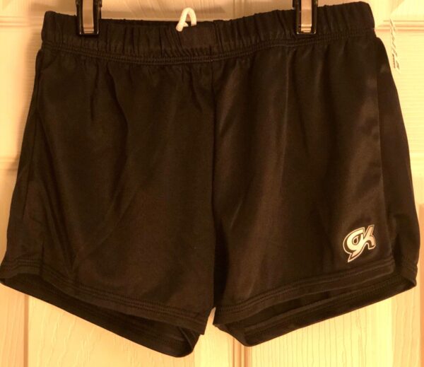 GK BOYS MEDIUM COMPETITION SHORTS BLACK N/S GYMNASTICS RUNNING GYM Sz CM NWT