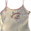 GK CAMISOLE 'GYMNASTICS STAR' JUNIOR SMALL WHITE COTTON PINK SATIN TRIM JR S NWT - Image 6