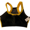 GK CHEER CHILD LARGE BLACK MICROFIBER GOLD MYSTIQUE MESH CROP DANCE TOP SZ L - Image 8