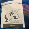GK DANCE WRAP SKIRT ADULT MEDIUM ABSTRACT WAVE PATTERN BLUE VELVET TIE SZ M NWT! - Image 4