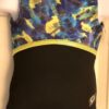 GK ILLUSION CHILD X-SMALL VELVET PRINT NAVY GYMNASTICS DANCE TANK LEOTARD CXS