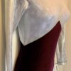 GK LgSLV WHITE STAR FOIL PRINT ADULT SMALL PLUM VELVET GYMNASTICS LEOTARD Sz AS - Image 2