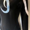 GK LONG SLEEVE LADIES SMALL BLACK BLUE WHITE FOIL  DANCE LEOTARD AS - Image 4