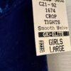 GK DANCE GIRLS LARGE ROYAL SMOOTH VELVET CROP CAPRI TIGHTS GYM  Sz CL NWT! - Image 7