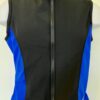 GK SPORTY UNISEX ADULT SMALL SLVLS BRUSH TRICOT WARMUP VEST BLACK ROYAL Sz S