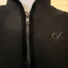 GK BLACK VEST ADULT SMALL POLYESTER FLEECE VELVET TRIM FRONT ZIP SKATE GYM Sz S - Image 2