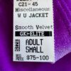 GK WARM UP JACKET LADIES SMALL PURPLE VELVET ZIP FRONT GYM DANCE CHEER SKATE S - Image 6