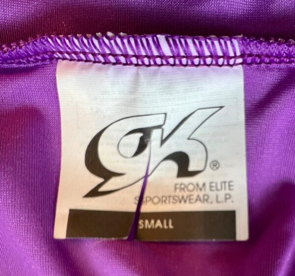 GK WARM UP JACKET LADIES SMALL PURPLE VELVET ZIP FRONT GYM DANCE CHEER SKATE S - Image 7