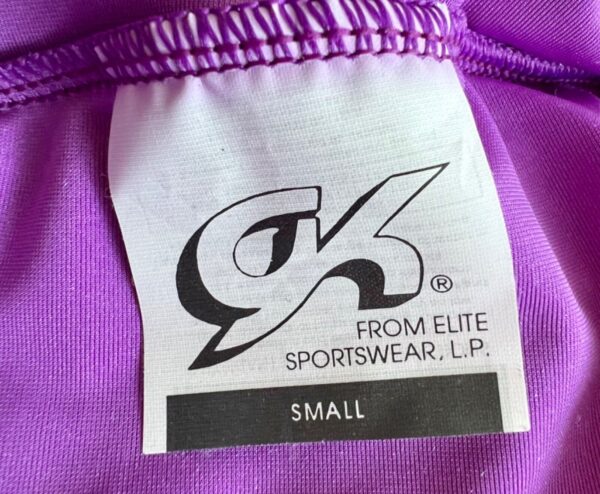 GK WARM UP JACKET LADIES SMALL PURPLE VELVET ZIP FRONT HOODED GYM DANCE SKATE S - Image 6