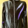 GK WARM UP JACKET LADIES SMALL SAPPHIR VELVET ZIP FRONT GYM DANCE CHEER SKATE AS