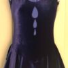 GK ICE FIGURE SKATE ADULT SMALL PURPLE VELVET TEAR DROPS TANK DRESS Sz AS NWT!