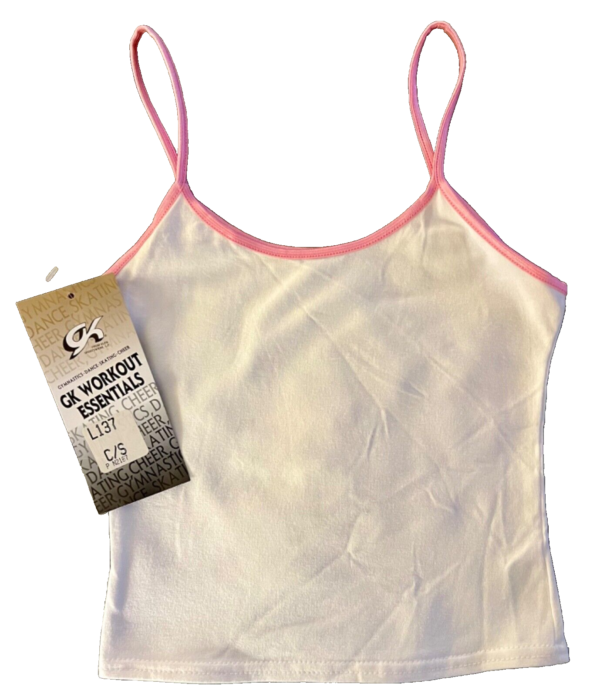 GK "LOVE TO DANCE" PJ CAMISOLE GIRLS SMALL FROG GRAPHIC WHITE PINK SATIN TRIM S - Image 5