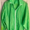 GK WARM UP JACKET ADULT X-LARGE GREEN CRINKLE NYLON GYMNASTIC CHEER OUTDO0RS XL
