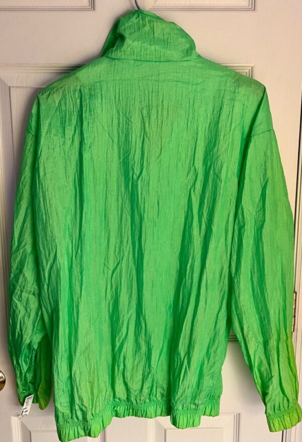 GK WARM UP JACKET ADULT X-LARGE GREEN CRINKLE NYLON GYMNASTIC CHEER OUTDO0RS XL - Image 3