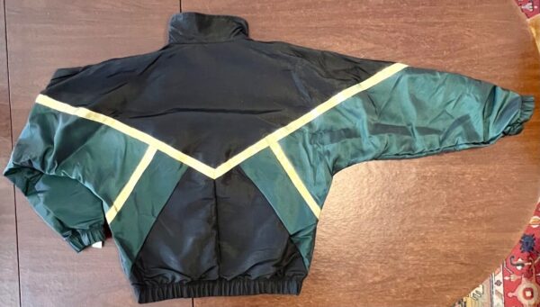 GK WARM UP JACKET ADULT X-SMALL BLACK GREEN IRIDESCENT GOLD STRIPE GYM CHEER XS - Image 8