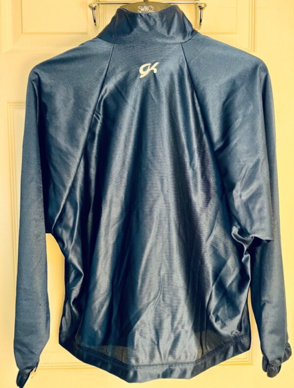 GK WARMUP UNISEX ADULT SMALL NAVY LONG SLEEVE NYLON DAZZLE ACTIVEWEAR JACKET S - Image 3
