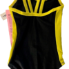 GK SPORTY CHILD X-SMALL BLACK RACERBACK YELLOW SIDES GYMNASTS TANK LEOTARD SZ XS - Image 8